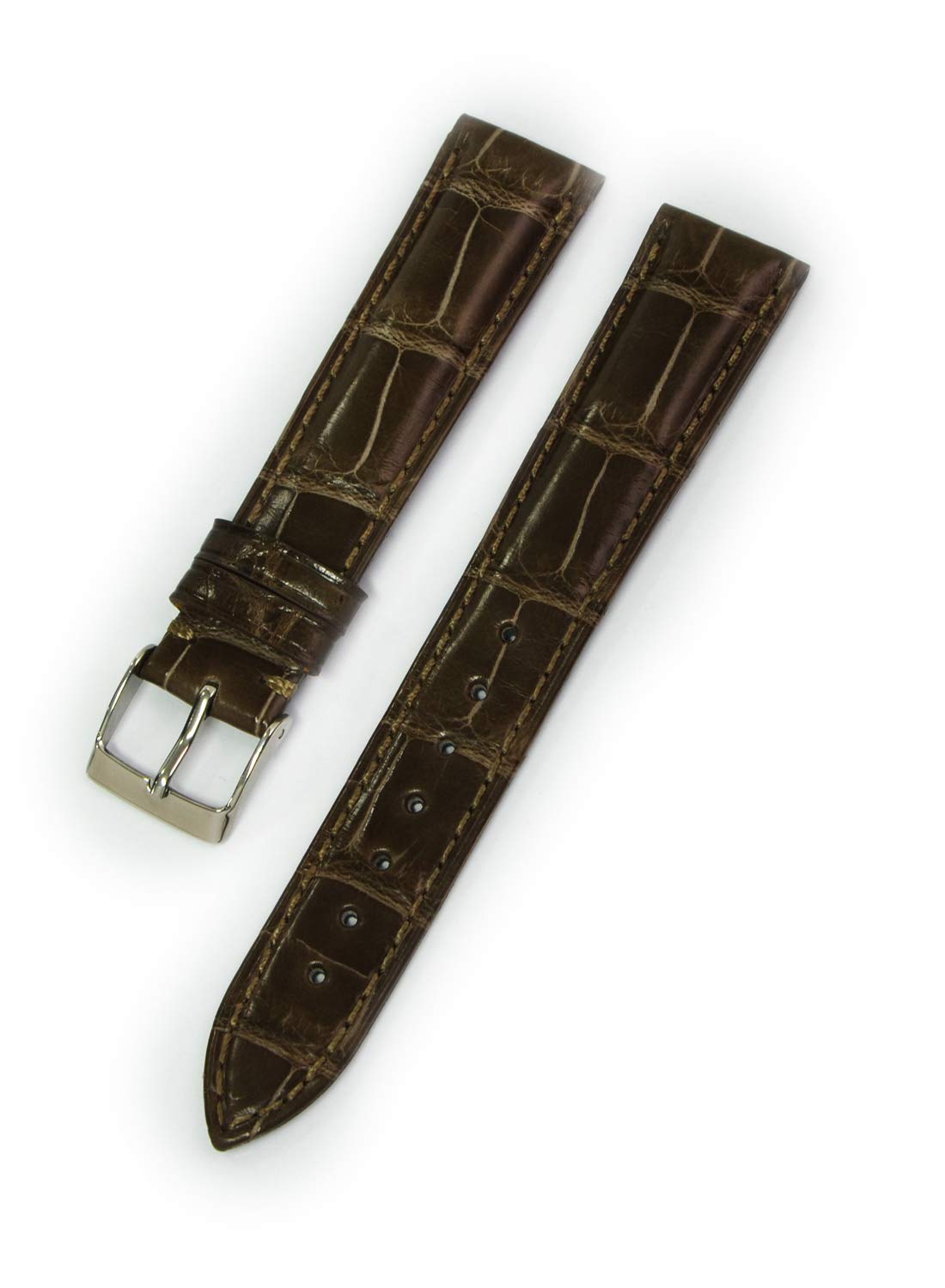 CASSISカシス ワニ革 時計ベルト 裏面防水 ADONARA CAOUTCHOUC SHINY